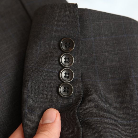 Brooks Brothers Men's gray check 100% Wool Fitzgerald Suit Jacket 41L 35 blazer - Picture 5 of 8